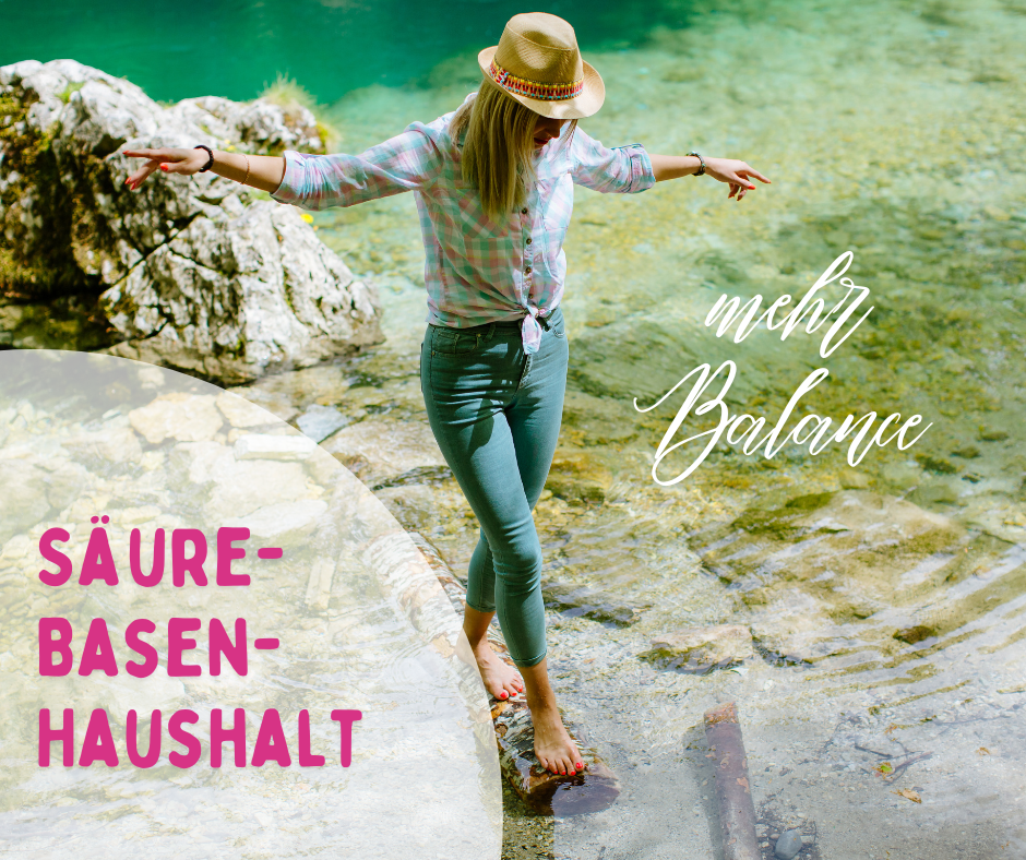 Frau in Balance – Symbolbild für Säure-Basen-Gleichgewicht durch Fasten